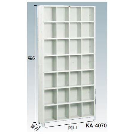 KA型コボレ止め付区分棚(4列8段)889×214×1802mm ネオグレー【代引不可・メーカー直送品 車上渡し品】 トラスコ KA-4080の画像