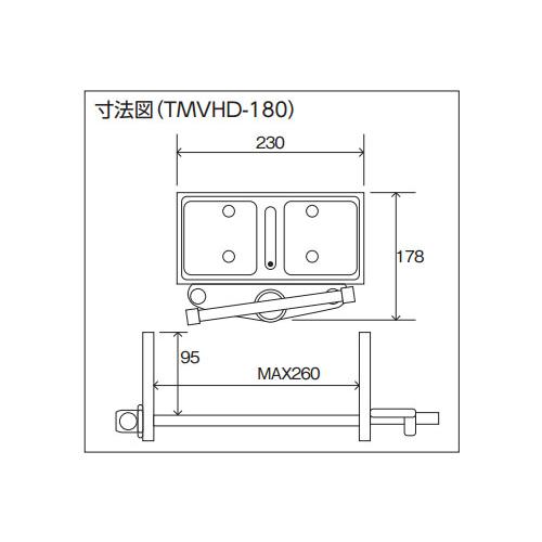強力型木工用バイス 台下型 幅180mm ※取寄品 トラスコ TMVHD-180