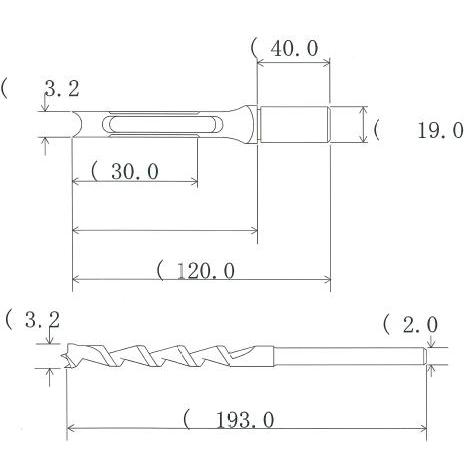 小林式 角のみ (組) 3.2mm 標準 NH 1100032000 : 大工道具・金物の専門