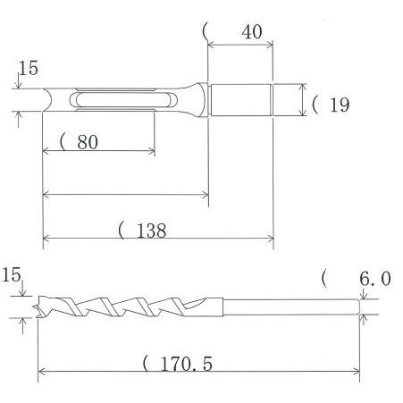 小林式 角のみ (組) 15mm 日立用 造作用小型 NH HDL : 大工道具 小林式 角のみ (組) 15mm 日立用 造作用小型 NH HDL : 大工道具