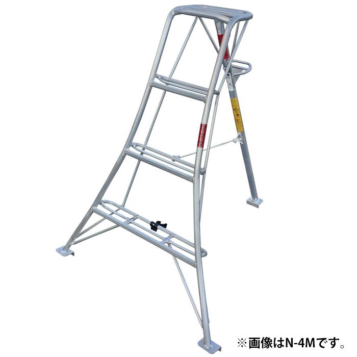 アルミ三脚 三本ステップ型 段数6 (平地専用) 受注生産 メーカー直送