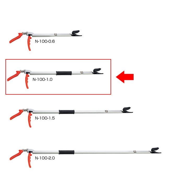 ロング剪定鋏 1.0M (剪定用) 固定式 ニシガキ N-100-1.0 |  | 04