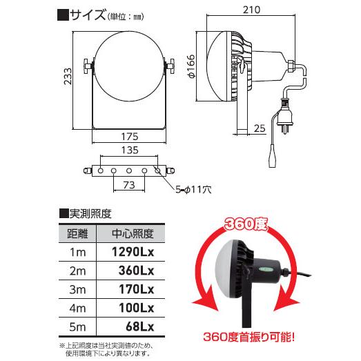 日動 LED電球型投光器 50W L50D-5ME-50K (D4684sxwY)