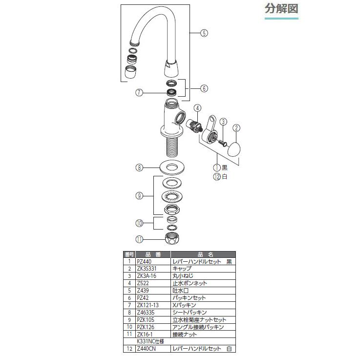 パーティーシンク用水栓 ※取寄品 KVK K331N : 大工道具・金物の専門 