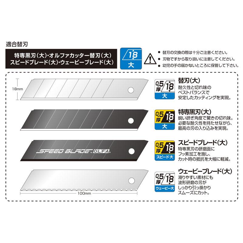 カッター ハイパーAL型 グレー オートロック式 オルファ 193B-GRY |  | 05