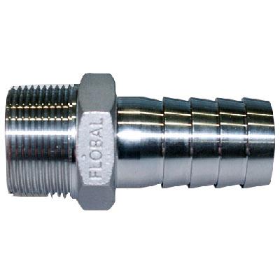 ステンレス製ホースニップル SUS304系(SCS13A)ネジ(R)1 ステンレス製ホースニップル SUS304系(SCS13A)ネジ(R)1