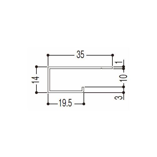 アルミ系バスパネル部材 オールアルミ廻り縁 3m ホワイト 1箱20本価格 フクビ化学 AARW3 |  | 01