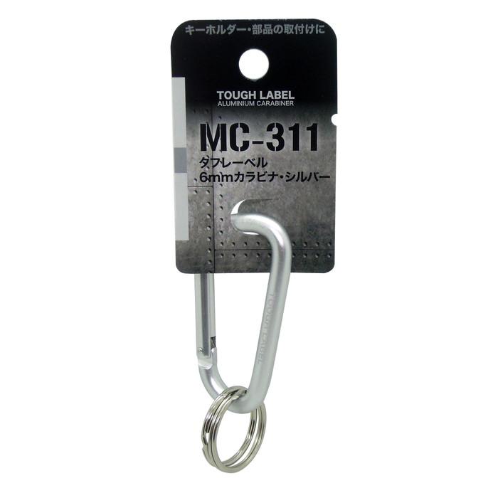 タフレーベル 6mmカラビナ シルバー 取寄品 冒険倶楽部(ボウケンクラブ
