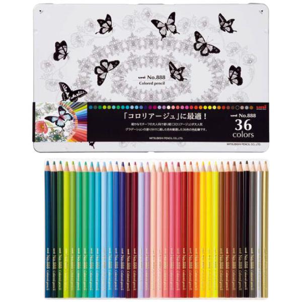 色鉛筆 888 36色 取寄品 三菱鉛筆 K88836C : 大工道具・金物の専門通販