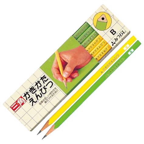 学用鉛筆 4563 3角 黄緑 B 【12本セット(1ダース)】 取寄品 三菱鉛筆