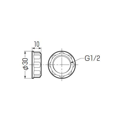 カラーロックナット ベージュ 16用(G1/2)(1箱・500個価格) 取寄品 未来工業(MIRAI) CLN-JS_1