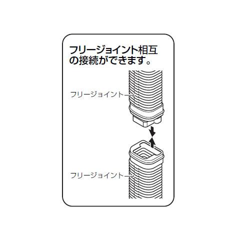 屋外・屋内兼用 モールダクト付属品 フリージョイント 100型 ベージュ(5本価格) 未来工業(MIRAI) MDF-100J_2