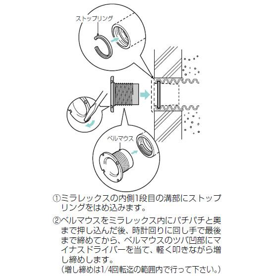 難燃性ベルマウス(ねじ込み式) ミラレックス125用 (1個価格) 未来工業(MIRAI) MFB-125N |  | 02