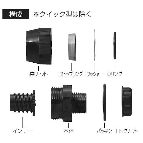 防水型コネクタ マシンフレキ42用 90°曲がり ミルキーホワイト (40個価格) 未来工業(MIRAI) MFPK-42LM_2