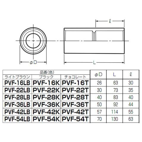 TSカップリング(ストレートタイプ)適合管VE28 ブラック (50個価格) 未来工業(MIRAI) PVF-28K_1