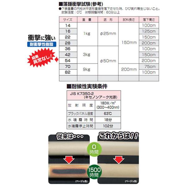 TSカップリング(ストレートタイプ)適合管VE28 チョコレート (50個価格) 未来工業(MIRAI) PVF-28T_2