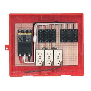 【良好品】 屋外電力用仮設ボックス(赤色)感度電流30mA RB-14AO4 1個価格 未来工業(MIRAI) RB-14AO4 その他DIY、業務、産業用品