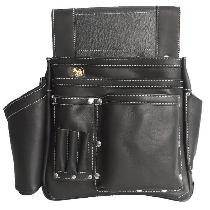 WEB限定 ふくろ倶楽部 PREMIUM 朱雀 グローブ革 四型釘袋 すみつぼホルダー付 黒 ふくろ倶楽部 GSZ-834 | 