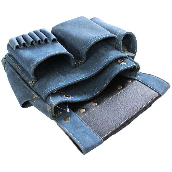 WEB限定 ふくろ倶楽部 PREMIUM 朱雀 六型 釘袋 すみつぼホルダー付 ライトインディゴ ふくろ倶楽部 PSZ-836-LB |  | 01