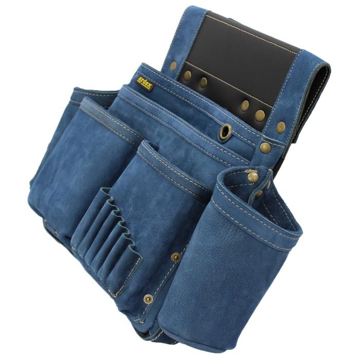 釘袋 Wポケット W墨壷ホルダー仕様 6型 ブルーデニム ヌバック 【送料無料】 アルデ ARDEX-016W-KP |  | 02