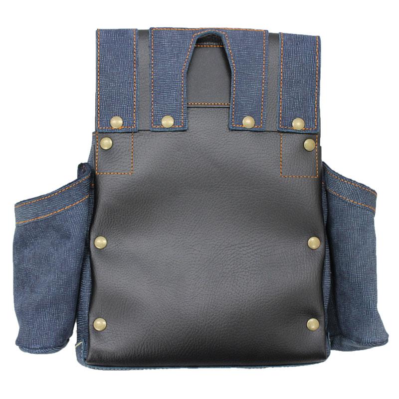 釘袋 Wポケット W墨壷ホルダー仕様 4型 濃デニム ヌバック 【送料無料】 アルデ ARDEX-014W-KD |  | 04