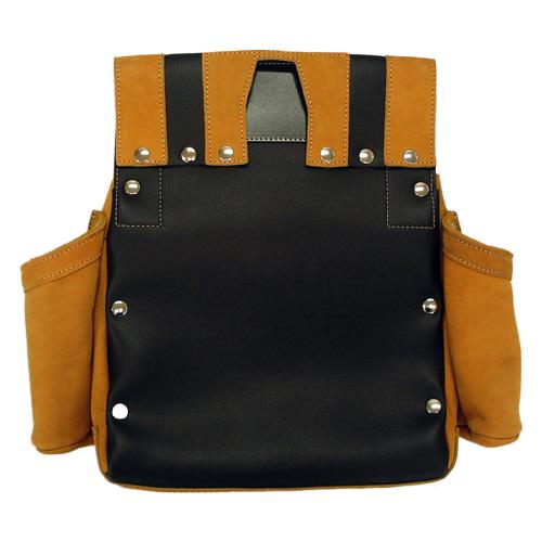 【ARDEXオリジナルモデル】ヌバック釘袋 Wポケット(W墨壷ホルダー仕様) 6型 茶 アルデ ARDEX-016W |  | 01