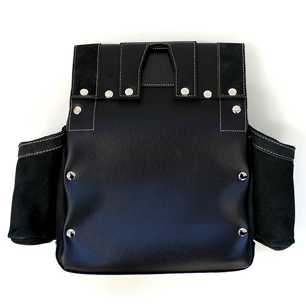 【ARDEXオリジナルモデル】ヌバック釘袋 Wポケット(W墨壷ホルダー仕様) 6型 黒 アルデ ARDEX-016W-K |  | 01