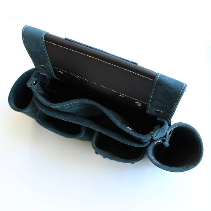 釘袋 Wポケット W墨壷ホルダー仕様 6型 藍色 ヌバック 【送料無料】 アルデ ARDEX-016W-N |  | 01