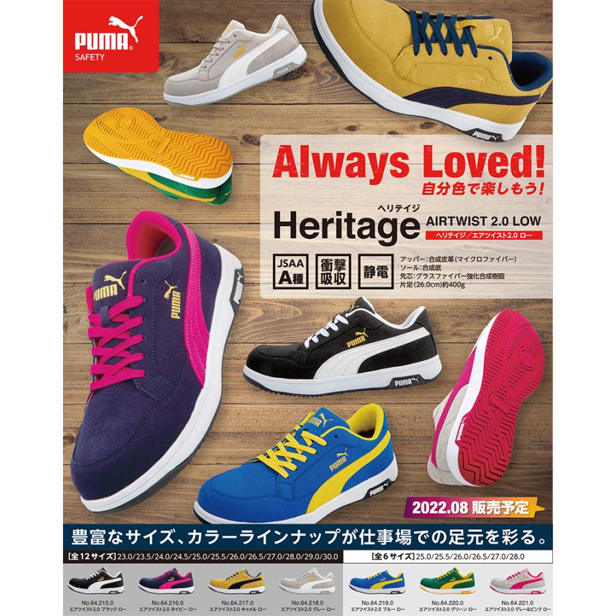 安全靴 作業靴 ヘリテイジ 28.0cm エアツイスト 2.0 ネイビー ローカット PUMA(プーマ) 64.216.0｜arde｜05