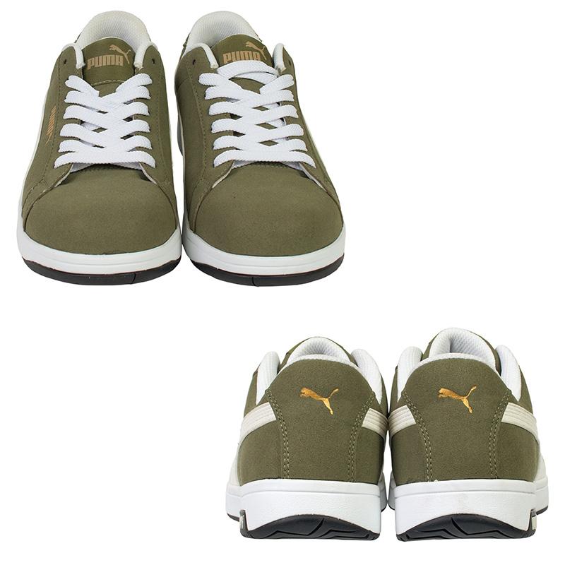 安全靴 アイコニック ローカット 28.0cm オリーブ PUMA(プーマ) 64.201