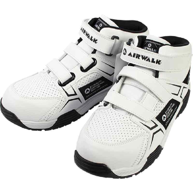 AIR WALK 作業靴 樹脂先芯入 ベルトライン ホワイト 28.0cm 取寄品