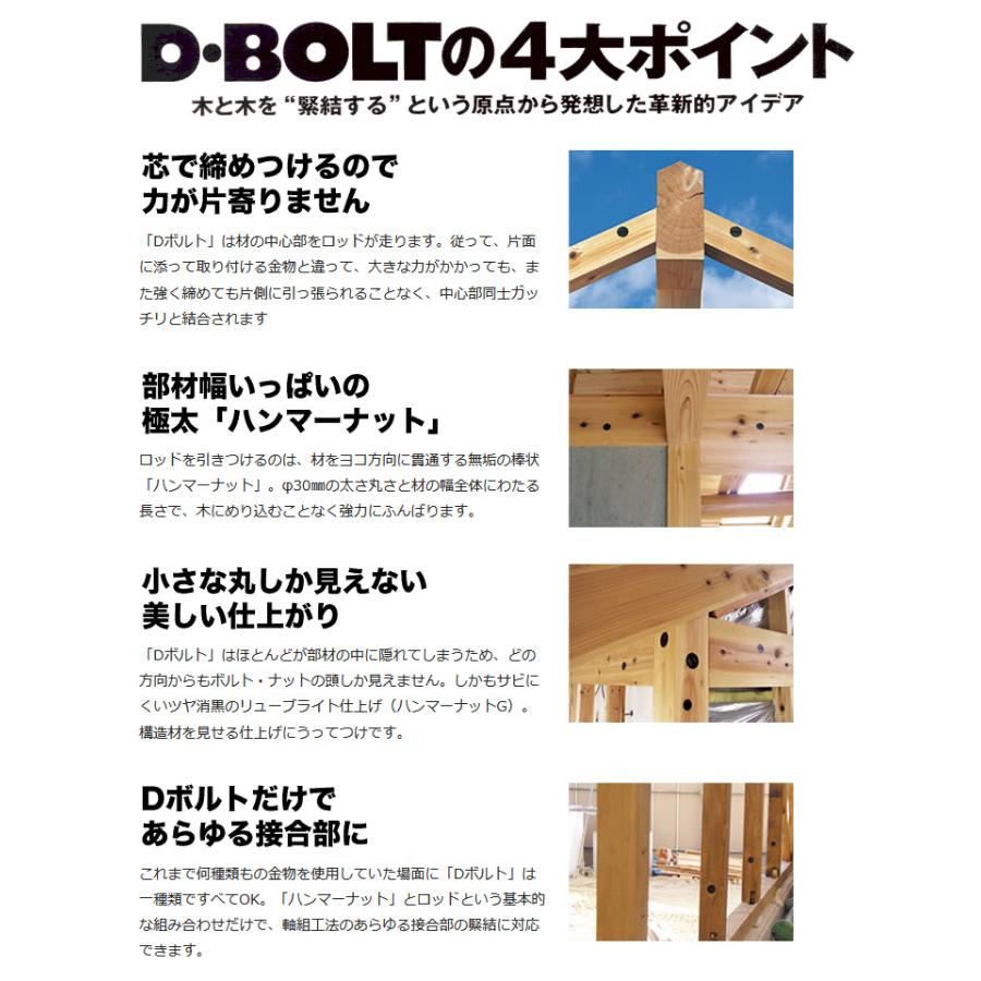 Dボルト ホールダウン金物セット 120mm 1セット 専用ビット1本付き 取寄品 ヨネザワ 7500035 |  | 02