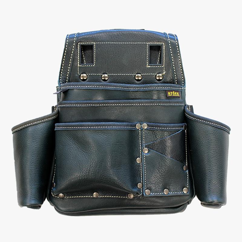 WEB限定 ふくろ倶楽部 PREMIUM ARDEXモデル オイルヌメ 釘袋両ポケット付きネイビー ふくろ倶楽部 POK-01B | 