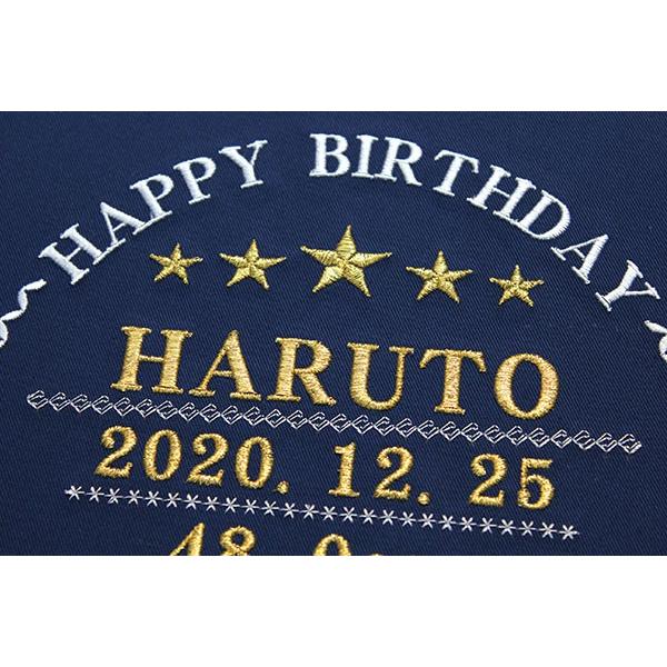 アルバム 名入れ ベビー 名入れアルバム 名前入りアルバム フォトアルバム 出産祝い 刺繍で赤ちゃんの名前入り 台紙が増やせる オルゴール付きも可 230-073 五つの画像