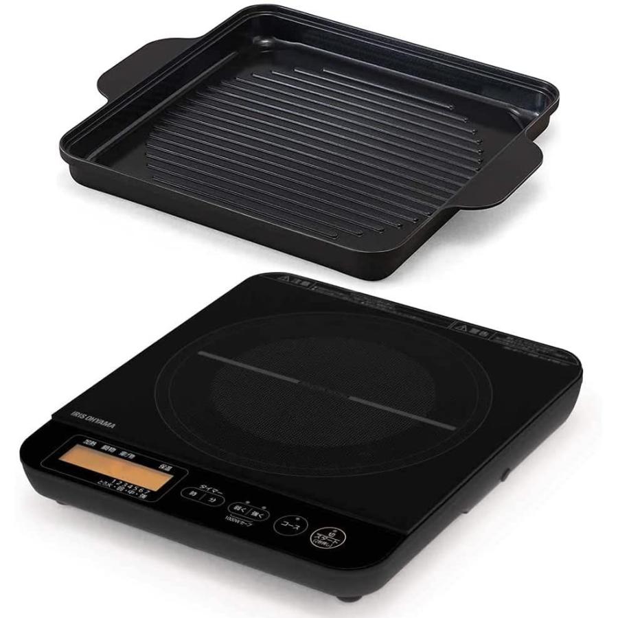 激安本物 自動温度調整 吹きこぼれ防止 1400w 液晶付き Ihクッキングヒーター セット買い アイリスオーヤマ Ihコンロ 7段階火力調整 卓上 キッチン家電