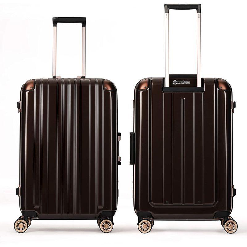 お気に入り 機内持込 ポリカーボネート スーツケース レジェンドウォーカー ファスナー M フレーム ローズゴールド ダブルキャスター フレームタイプ スーツケース キャリーバッグ Nta2 Tv
