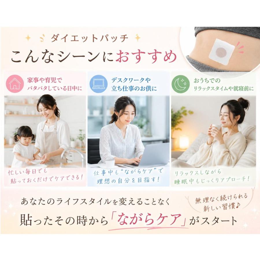 貼るだけ 簡単 ダイエット パッチ 40枚入 80日分 へそ スリム