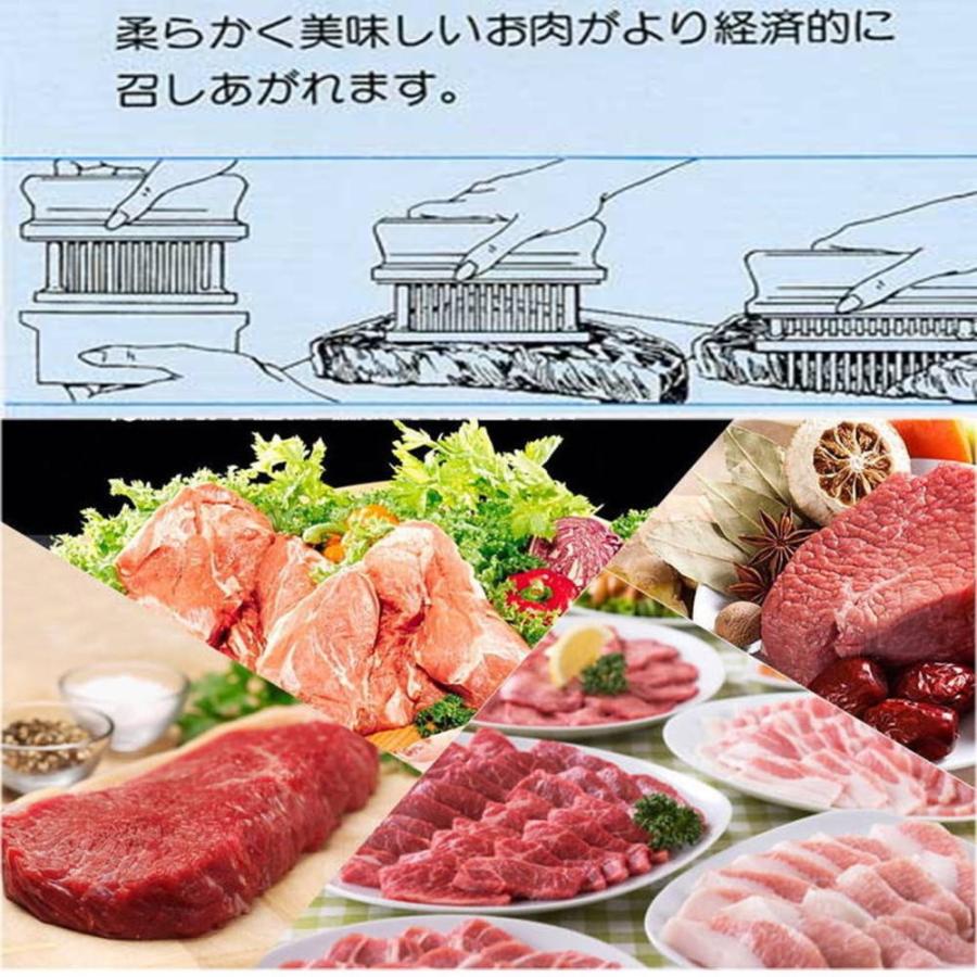 肉たたき ミートテンダライザー 48本刃 肉筋切り器 ステンレス製 肉叩き ホワイト バーベキュー ステーキ カツ お肉 やわらかく 美味しく 肉料理 :meet1:Michelle Noel - 通販 - 肉たたき ミートテンダライザー 48本刃 肉筋切り器 ステンレス製 肉叩き ホワイト バーベキュー ステーキ カツ お肉 やわらかく 美味しく 肉料理 :meet1:Michelle Noel - 通販 -