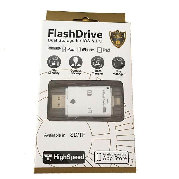 ゆうメール 送料無料 iPhone iPad カードリーダー Flash device HD SD 