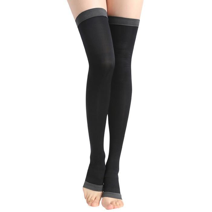 ゆうメール送料無料 −5cm 美脚 寝ながら 着圧ソックス 睡眠 ロング 着