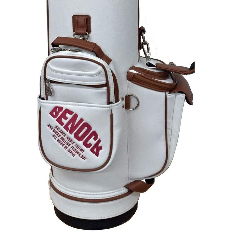 【希少品】 BENOCK（ベノック） ゴルフ キャディバッグ BKCB-01 (ホワイト) 【RIZ1072695731】(37463円)