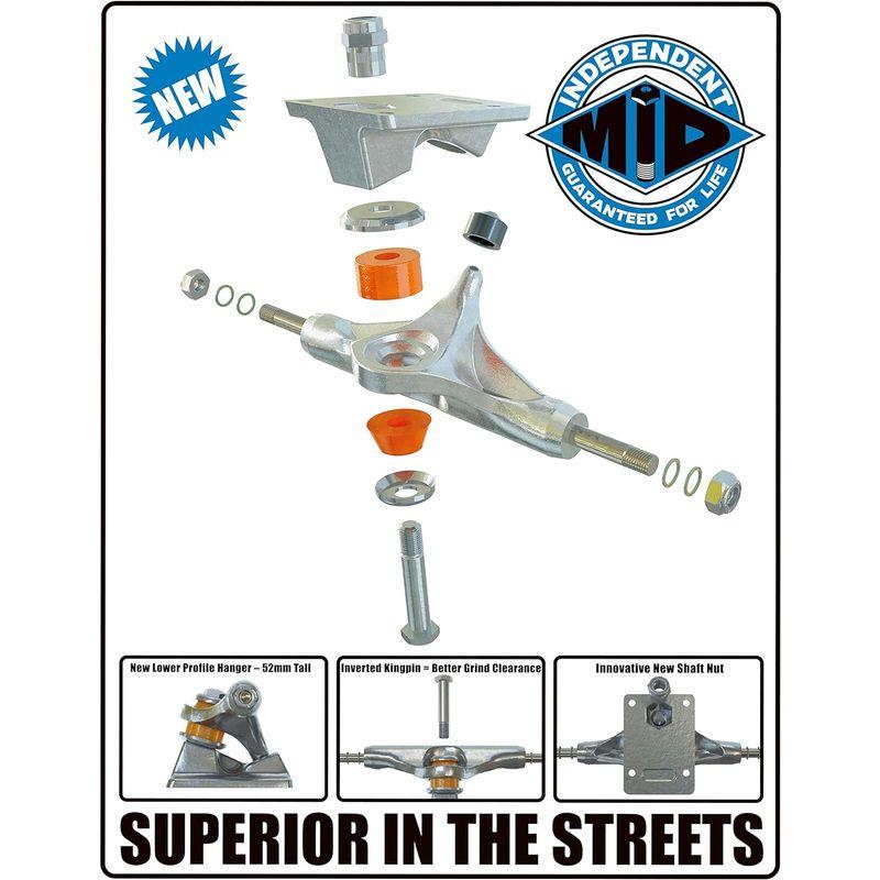 INDEPENDENT TRUCKS (インディペンデント) Mid Skateboard Trucks Polished スケートボード (インディペンデント) Polished Mid Skateboard TRUCKS スケートボード Trucks INDEPENDENT A1091322491(9770円)