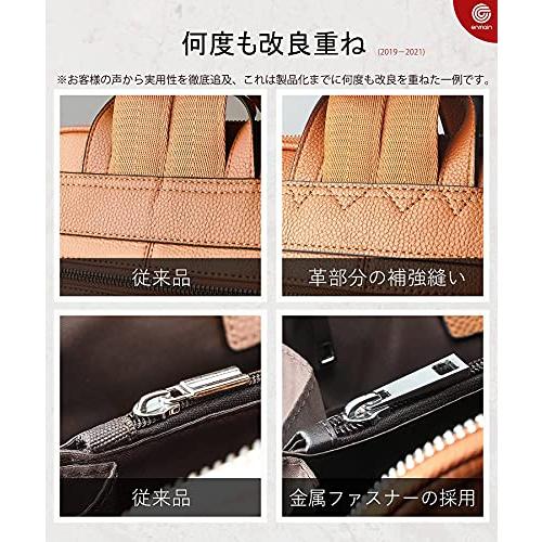 Enmain ビジネスリュックレディース レザー 本革 3way バックパック