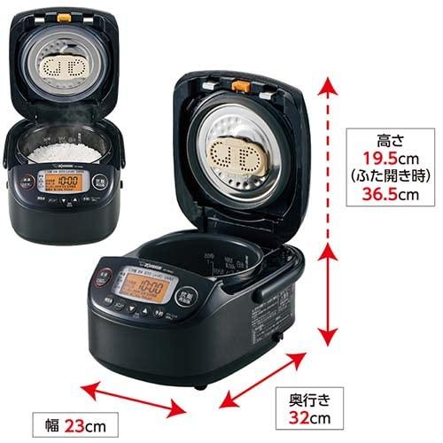 高品質 象印炊飯器3合 圧力IH式 極め炊き 黒まる厚釜 ホワイト NP-RL05