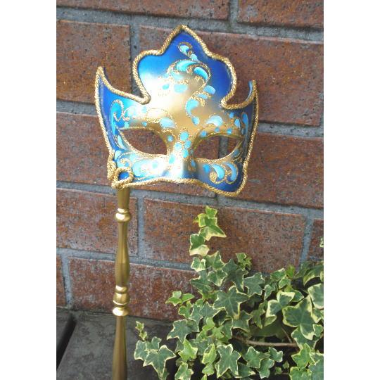 仮面 コスプレ ベネチアンマスク スティック199a イタリア製 変装 仮装