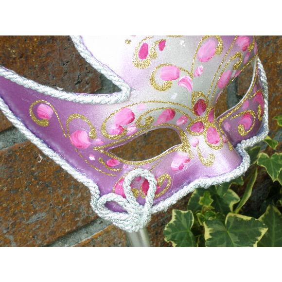 仮面 コスプレ ベネチアンマスク スティック199d イタリア製 変装 仮装