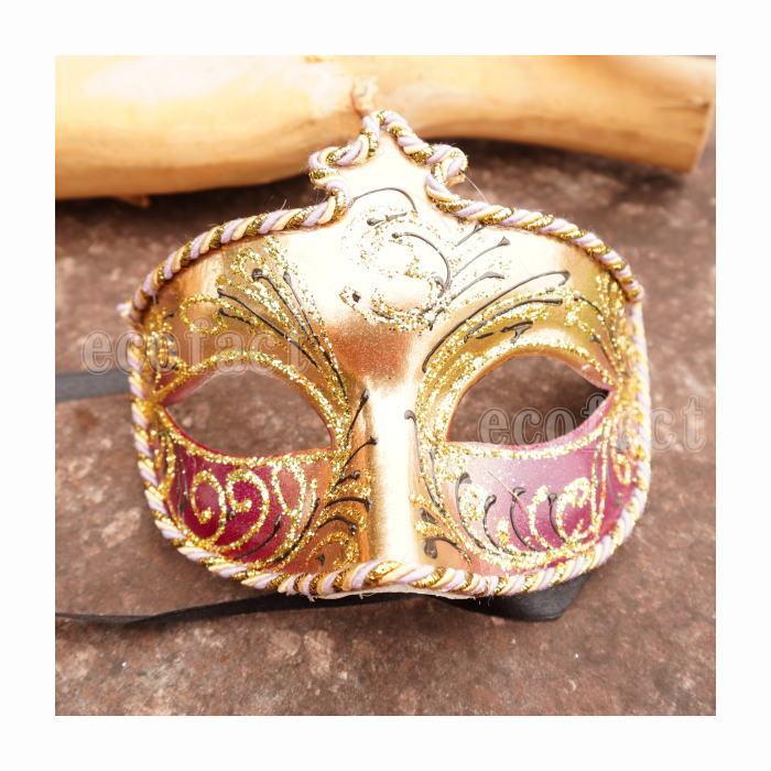 淡いレッドと 美しい装飾が施された イタリア製 高級 ベネチアン