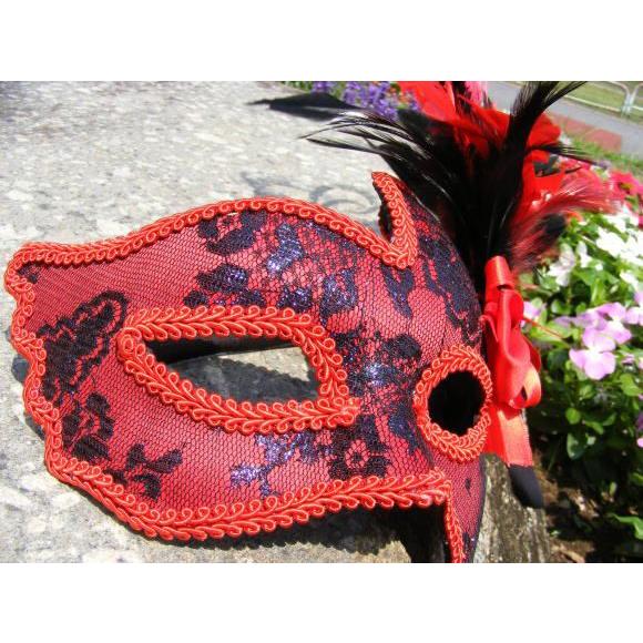 仮面 コスプレ ベネチアンマスク フェザーレース220 変装 仮装 仮面