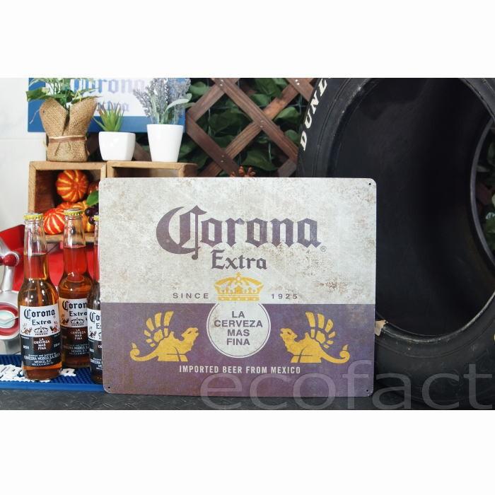 コロナビール エクストラ CORONA EXTRA 艶消しスクエア サインプレート ブリキ看板　壁掛け　壁飾り｜area27｜02