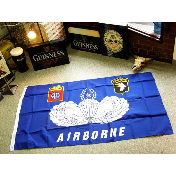フラッグ 旗 タペストリー 米軍 ミリタリー (AIRBORNE) 85x150cm